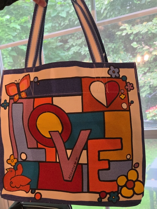 Brighton Handbags - Brighton Multi-Color LOVE Graphic Tote - Yellow, Red, Blue, Orange, Pink